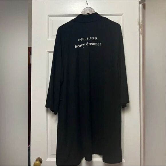 Kate Spade XS/S black robe light sleeper heavy dreamer - Picture 1 of 7